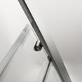 thumbnail image 4 of 60" W x 72"H Shower Doors, Single Sliding Shower Doors Tempered Glass Bypass Shower Enclosure with Handle and Towel Bar, Clear Glass Bathroom Doors in Brushed Nickel Finish, 4 of 6