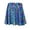 Blue, variant on Girls Houndstooth Sequin Skirt Dance Dress, Elastic Waist Shiny Flared Skater Skort Kids Performance for Back to School Daily Party(Blue,XS)
