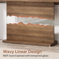 thumbnail image 5 of Tribesigns 55-Inch Console Table Sofa Table Behind Couch with Wood Frame Spliced Tempered Glass, 5 of 7