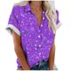 thumbnail image 1 of Mujeres Pantalones Cortos Casual Hawaii Impreso Manga Corta Blusa Superior, Regular Ajuste Sudadera de Verano Sexy, 1 of 5