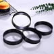 thumbnail image 4 of 16 Paquetes de Anillos para Muffins Ingleses, Anillos para Crumpet, Anillos para Tarta Antiadherentes de Acero Inoxidable, Doble Rollo, Redondos, Negros, 4 Pulgadas, 4 of 5