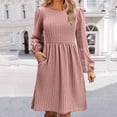 thumbnail image 4 of Cyber**Monday ChaoHeng Fall Dresses for Women Women's Solid Color Casual Ruched Long Sleeve V-Neck Bodycon Dress, 4 of 7