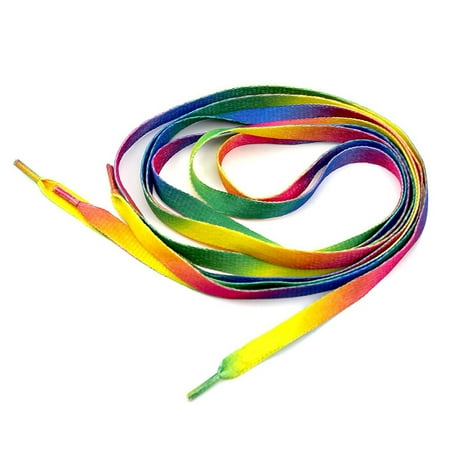 

6 Pairs Rainbow Shoelaces 1M Gradient Colorful Shoe Laces Flat Shoestring for Shoes Sneakers