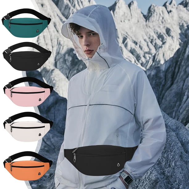 Xihbxyly Riñonera Deportiva, Diseño de Tela Impermeable, Gran Capacidad para Teléfono, Llaves y Tarjetas, Práctica y Fácil de Limpiar, Equipo Unisex para Ciclismo Al Aire Libre, Llavero con Gancho, T