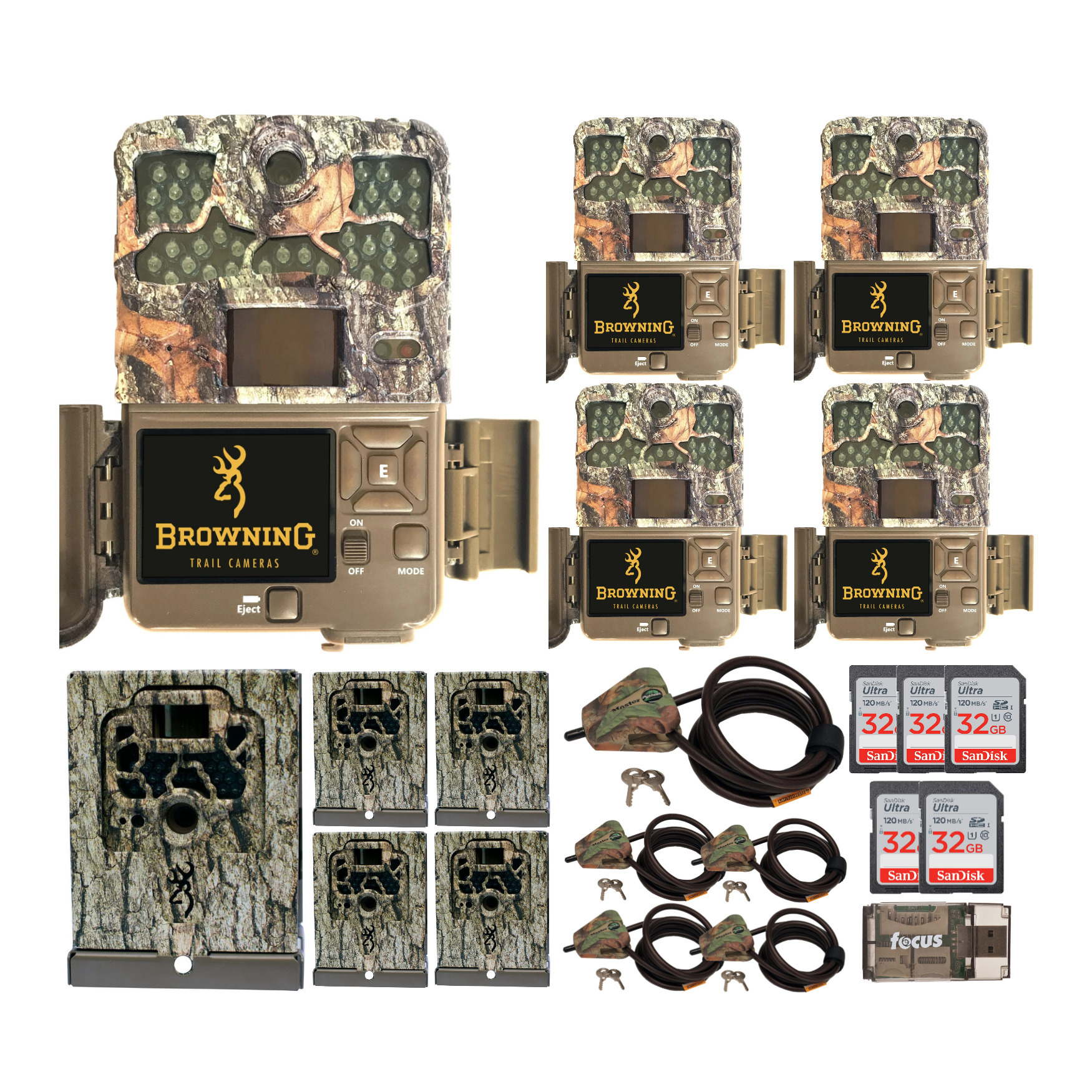 Browning Trail Cameras Recon Force Edge Trail Camera (5-Pk) w/ Security Bundle - image 1 of 8
