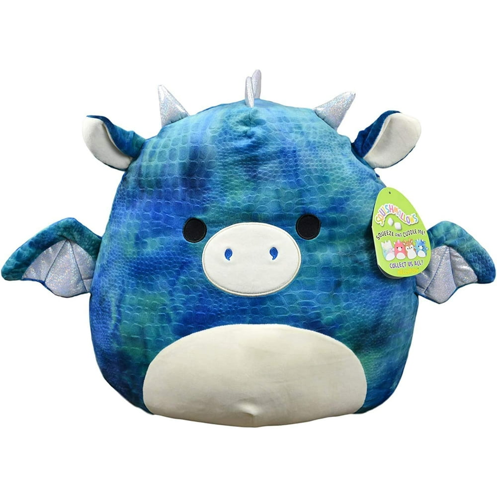 Squishmallows 8 Inch Dominic the Dragon Plush Toy, Super Pillow Soft Plush Stuffed Animal, Blue