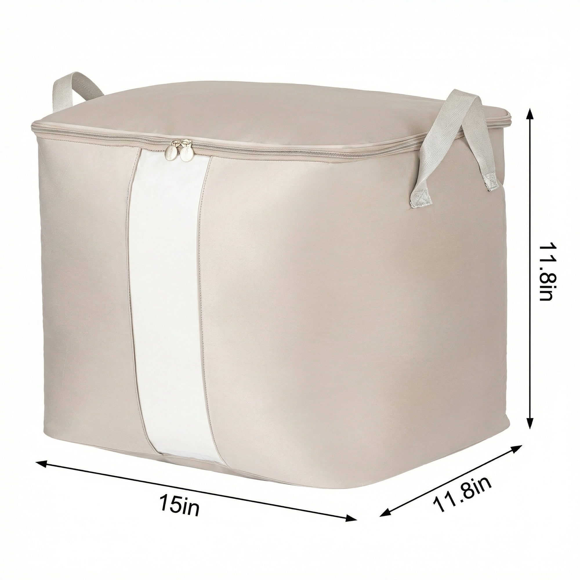 Unique Bargains Storage Bag for Closet Organizers with Handles Grey 15"x11.8"x11.8"