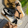 thumbnail image 5 of Dakaela Espadrille Wedge Sandals for Women Ankle Strap Bohemian Open Toe Platform Summer Beach Shoes, 5 of 7