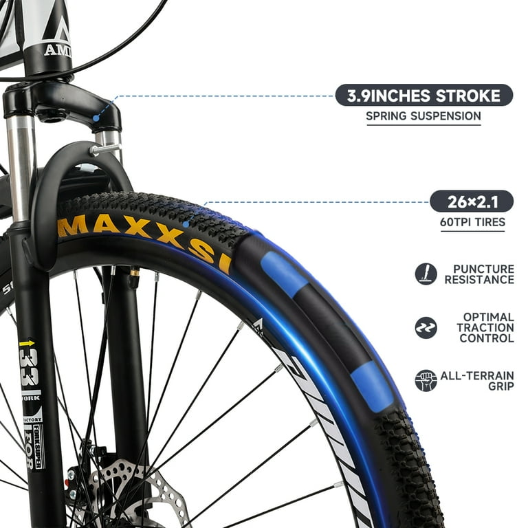 自転車本体 26 inch bicycle ARTUDATECH 26 Inch Folding Mountain Bike, Shimano 21 Speed