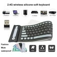 thumbnail image 3 of Wireless Keyboard Waterproof 2.4G  Keypad Mechanical Foldable Silicone Computer Accessory Home Travel Tablet, 3 of 10