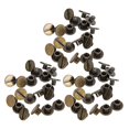 thumbnail image 2 of 30 Set Book Rivets Knurling Flat Brass Leather Binding Button Tack 9.5x6mm Nail 4mm Screw(Bronze ), 2 of 5