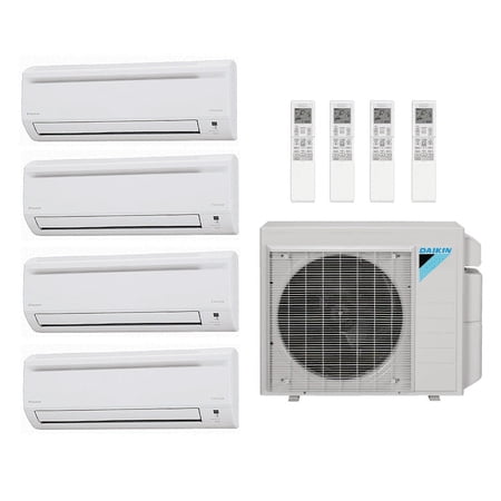 Daikin 30,000 Btu 20.2 Seer 4-Zone Mini Split Heat Pump System - 7K-7K-7K-9K - 5MXS48TVJU - (3) CTXS07LVJU - FTXS09LVJU