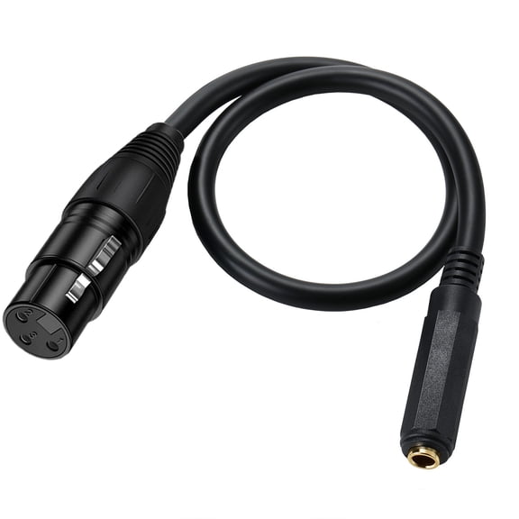 6.35mm 1/4 inch Female to XLR 3Pin Stereo Cable , 6.35mm 1/4" to XLR Stereo Adapter Cable for Mic
