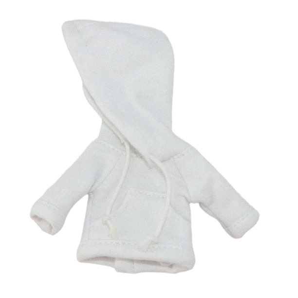 Sudadera con capucha para figura de acción a escala 1/12, figura femenina, ropa, coleccionable diario, de moda. Blanco