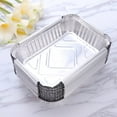 ITSELFER 50pcs Disposable BBQ Drip Pan Tin Foil Barbecue Box Food