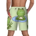 thumbnail image 4 of Goofa Frog Amanita Mushroom Printed Men's Swim Trunks Board Shorts Quick Dry Mens Swimming Trunks with Compression Liner,Breathable Fit Hawaii Beach Shorts-X-Large, 4 of 9