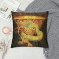 thumbnail image 2 of Orinice Dragon Art Emperor Huizong of Song Cloisonnism Graphic Decorative Pillow Cover for Home Couch Living Room Sofa Square Pillow Case 1PC 20x20in, 2 of 5