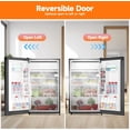 thumbnail image 5 of Mini Refrigerator with Freezer, 4.3 Cu.Ft. Compact Refrigerator, 7 Settings Temperature Adjustable, Removable Glass Shelves Dorm Fridge for Garage,Bedroom, Office, Apartment, Black, 5 of 7