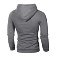 thumbnail image 6 of HAPIMO Sweatshirt for Men Solid Color Long Sleeve Pocket Drawstring Pullover Tops Relaxed Mens Hoodie Sweatshirt Teen Boys Clothes Dark Gray S, 6 of 9