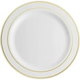 Munfix 100 Gold Plates Set, 10.25 Inch Dinner Plates, Fancy Disposable