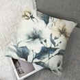 thumbnail image 7 of nygtbtfer Blue Floral Throw Pillow Covers  Watercolor Flowers Leaves Decorative Pillows Soft Velvet Cushion Covers for Couch Sofa Bed Home Decor Set of 2 White, 7 of 7