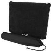 Vive Stadium Seat Cushion - Inflatable Bleacher Pad for Office Chair, Wheelchairs, Coccyx, Tailbone, Sciatica, Cars,  Airplanes, Boats - Travel Easy with Self Inflate or Deflate for Transport