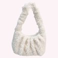 thumbnail image 4 of Bolso elegante para axila para mujer bolso informal de lana de cordero para ir de compras, 4 of 6
