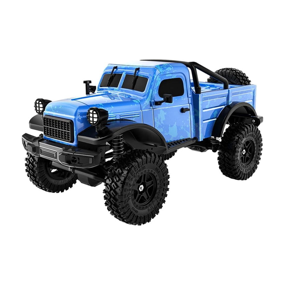 C8813 RC Rock Crawler with LED Lights, 1/16 Scale 4WD Off-Road Truck Model High-Torque 370 Motor, 12KM/H Speed Remote Control Car for Adult