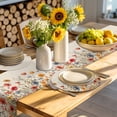 thumbnail image 4 of Yellow Red Blue Spring Floral Round 13 Inch Placemats Set of 8, Watercolor Botanical Summer Flowers HeatResistant Non Slip Place Mats for Dining Table, Wipeable Kitchen Table Mats for Housewarming, 4 of 9