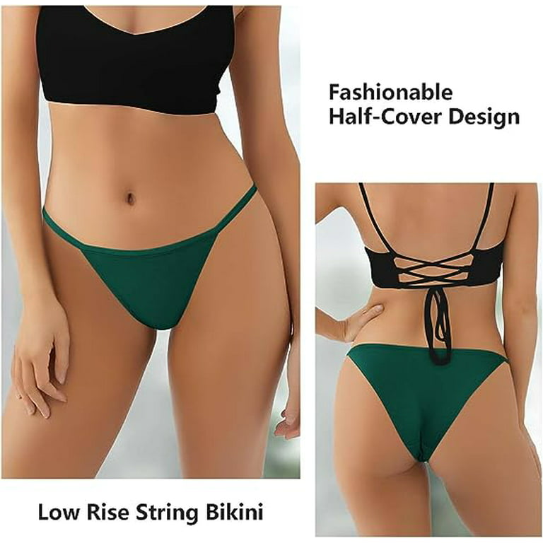 LEVAO Women's Bikini Panties High Cut String Ladies Cheeky Underwear Cotton  Underwear 6 pack S-2XL 