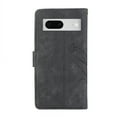 thumbnail image 5 of Nalacover Slim Wallet Case for Google Pixel 7, for Women Men, Embossed Pattern PU Leather Shockproof Magnetic Clasp Credit Card Slots Flip Kickstand Phone Case+Wrist Strap,Black, 5 of 7