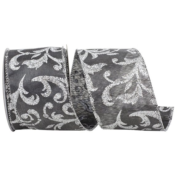 Reliant Ribbon - 94212W-900-40F, Ribbon, Grey, 2-1/2 Inch, 10 Yards