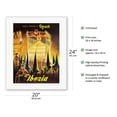 thumbnail image 2 of Holy Week in Spain - Fly By Iberia Air Lines of Spain - Vintage Travel Poster c.1950s - Fine Art Rolled Canvas Print 16in x 20in, 2 of 4