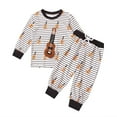 thumbnail image 2 of Trupants Kids Boys Guitar Print Outfit Set - Multicolor Black White Striped Nylon Spandex with Adjustable Waist & Plush Accent 6M-3Y,Size 6 Months, 2 of 8