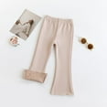 thumbnail image 2 of Ketyyh-chn99 Girls Flare Leggings High Waist Cross Bell Bottoms for Girls Baby and Toddler Girl's Cotton Ribbed Pull On Pants Leggings Size for 18-24 Months,Beige, 2 of 8