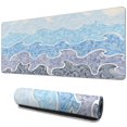 thumbnail image 1 of "Extended Size Gaming Mouse Pad: Non-Slip, Stitched Edges, Japanese Wave Design, Large Desk Mat 31.5 x 11.8 Inches", 1 of 7