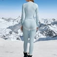 thumbnail image 4 of Uaswgudfs Women's Winter Ski Thermal Underwear Set, Slim Fit Moisture Wicking Base Layer Long Sleeve Bodysuit, 4 of 7