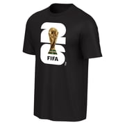 FIFA World Cup 2026 Men's Black Stacked 26' Graphic Soccer Tee
