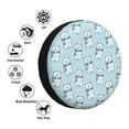thumbnail image 4 of Sikiie blue Scarf Bear PVC Leather Spare Tire Wheel Cover Spare Tire Cover, for Car Truck SUV Camper Trailer Universal Fit(14-17in)-14 inch, 4 of 6