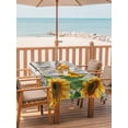 thumbnail image 2 of Outdoor Tablecloths with Umbrella Hole & Zipper, Sunflower Tablecloth Rectangle 60x84 Inch, Yellow Flowers Summer Botanical Wooden Waterproof Table Cloth, Patio/Pool/Picnic Table Covers, 2 of 8