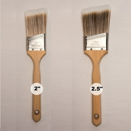 GBS Polyester Paint Brush. House Painting Brush for Cutting, Trimming, Edges, Cabinets, Decks, Fences, Walls, Interior, Exterior. for Professionals and DIY Users. (2 inch and 2.5 inch
