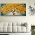 thumbnail image 5 of Canvas Wall Art for Living Room - Large Yellow Tree of Life Canvas Prints, Modern Abstract Nature Painting for Kitchen Bedroom Office Wall Decor, 5 of 7