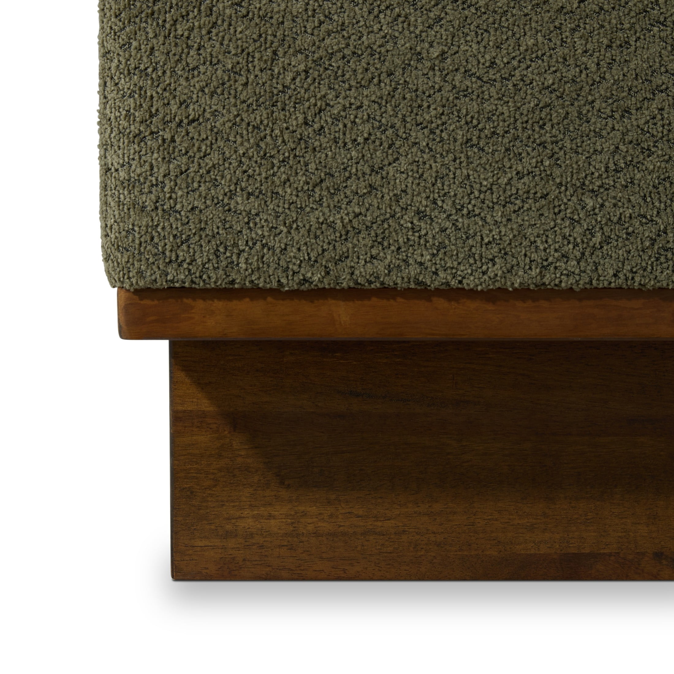 Christopher Knight Home Modern Minimalist Accent Chair, Solid Wood Frame with Soft Cushions, Olive Green