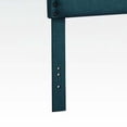 thumbnail image 2 of Benzara BM204337 Wood & Fabric Queen Size Headboard with Nail Head Trim, Blue, 2 of 3