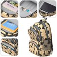 thumbnail image 4 of Black Cat Beige Pattern Cute School Backpack Bag with Padded Back and Adjustable Shoulder Straps 16.9 X 12.6 X 5.9 Inches, 4 of 5