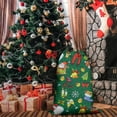 thumbnail image 4 of Christmas Bags Drawstring,Green Christmas Santa and Snowman Pattern Large Xmas Christmas Gift Bags,Reusable for Xmas and New Year Party Favors and Supplies,27.6" X 19.7", 4 of 5