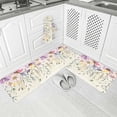 thumbnail image 2 of Kitchen Rugs and Mats,Daisy Eucalyptus Leaves Country Flowers 2 Piece Anti Fatigue Area Runner Rug Set Comfort Standing Floor Mat,Pastoral Plants Retro Letter Non Slip Absorbent Doormats for Laundry, 2 of 6