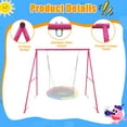 thumbnail image 3 of PRINIC A Frame Swing Stand Heavy Duty Sturdy Metal Frame Large Size with Ground Anchored All Weather Usage for Backyard, 71" Height Holds Up to 550lbs (Swing NOT Included), 3 of 10