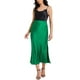 thumbnail image 2 of Faldas Maxi de Satén para Mujeres INSPIRE CHIC, Cintura Alta Elástica, Con Abertura Lateral, Elegantes para Fiestas y Bodas, Falda Larga Fluyente en Verde, 2 of 6