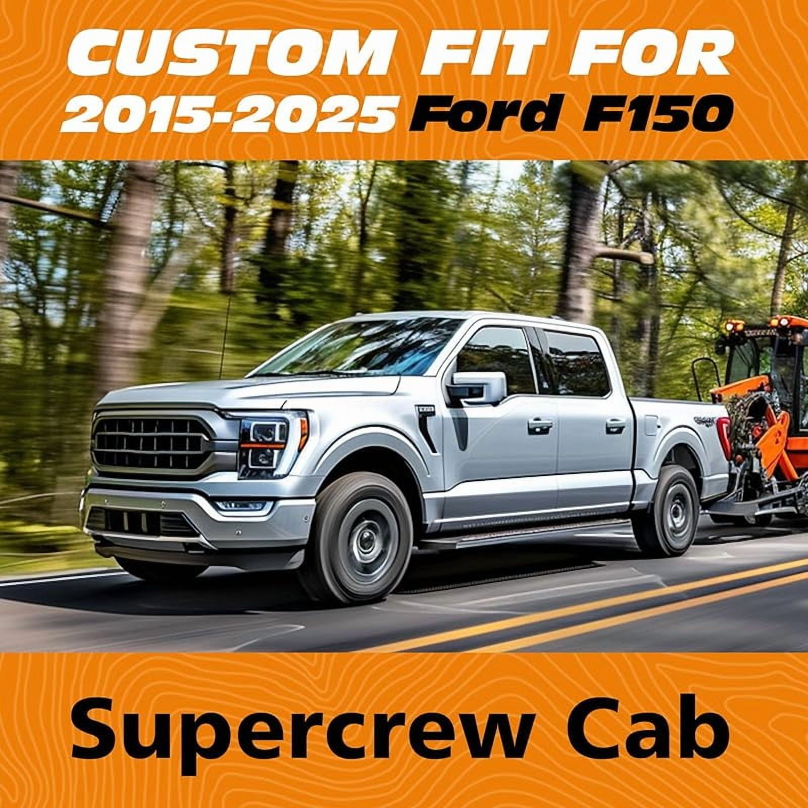 Seat Covers for 2009-2025 Ford F150 SuperCrew & 2017-2025 F250/F350/F450 Super Duty Crew Cab Pickup XL XLT Lariat King Ranch | Custom-Fit Front Seat Covers(Beige)